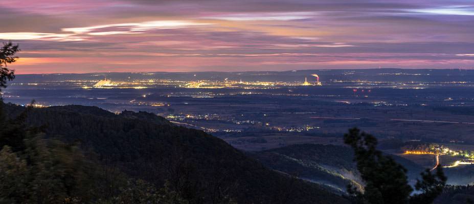 Morgendliche Aussicht in die Rheinebene