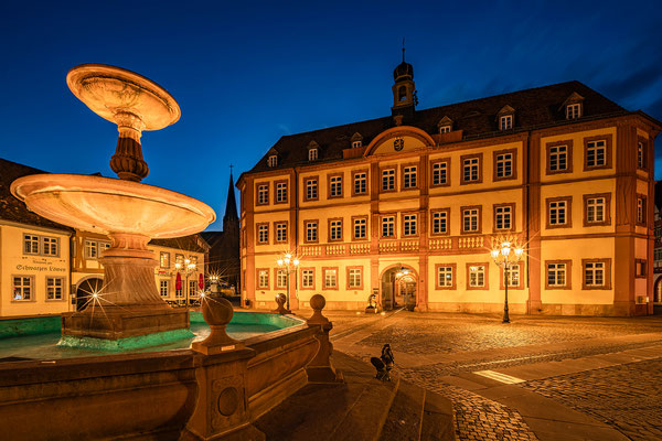 Blaue Stunde am Neustadter Marktplatz