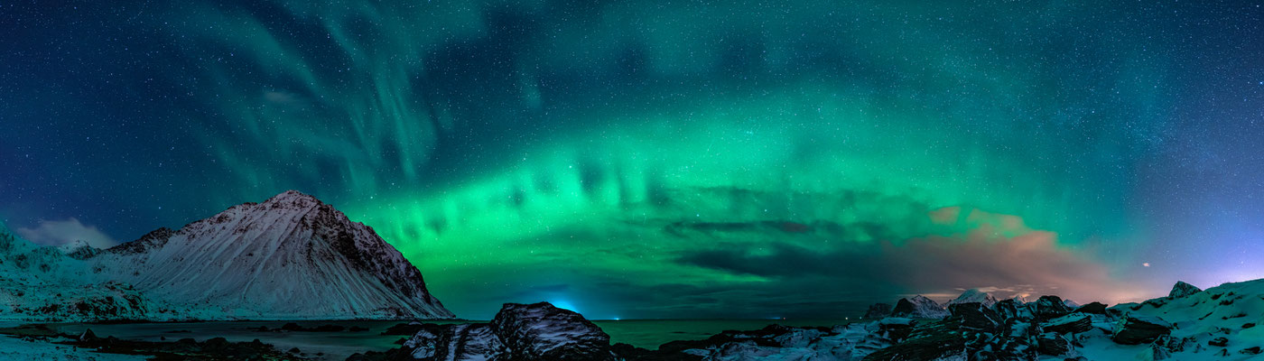 Polarlichter an Storsandnessstranden