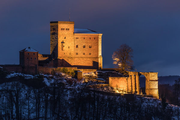 Winterstimmung am Slevogtfelsen