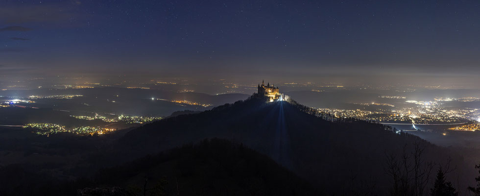 Nachts an der Burg Hohenzollern