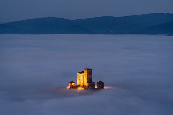 Abendliche Inversionswetterlage am Rehbergturm
