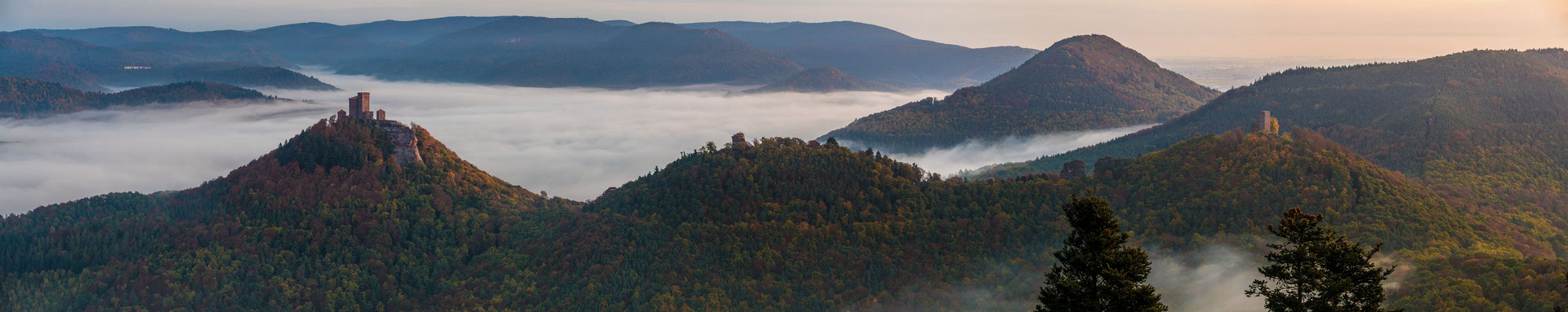 Trifels, Anebos und Münz an einem Herbstmorgen