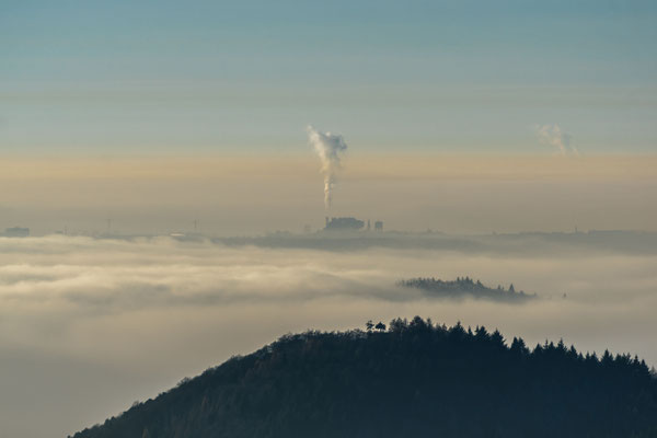 Blick über den Nebel nach Pirmasens