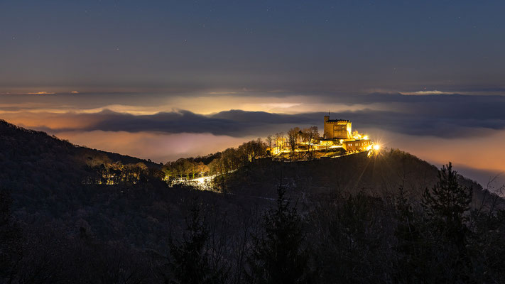 Abendnebel am Hambacher Schloss