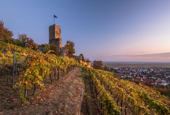 Wachtenburg kurz vor Sonnenaufgang