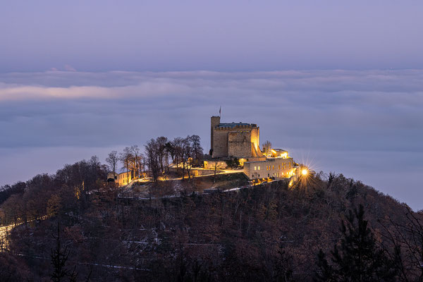 Abendnebel am Hambacher Schloss