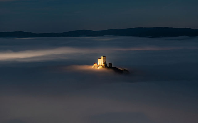 Abendliche Inversionswetterlage am Rehbergturm