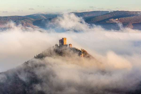 Burg Trifels im Nebel