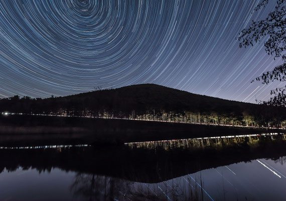 Startrail (Langzeitbelichtung von Sternen) bei Sankt Martin