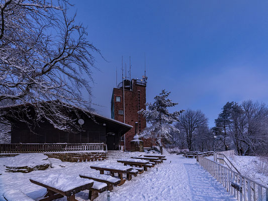 Winterliche Mondnacht auf der Kalmit