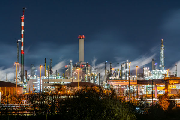 Kalte Winternacht an der BASF