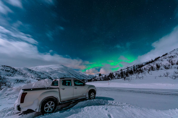 Polarlichter auf der Insel Senja