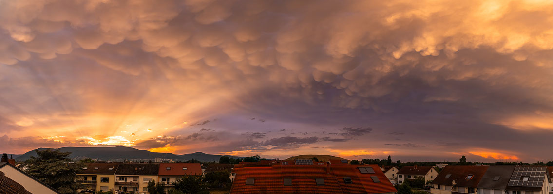 Selten so gut zu sehende Mammatus-Wolken über Neustadt