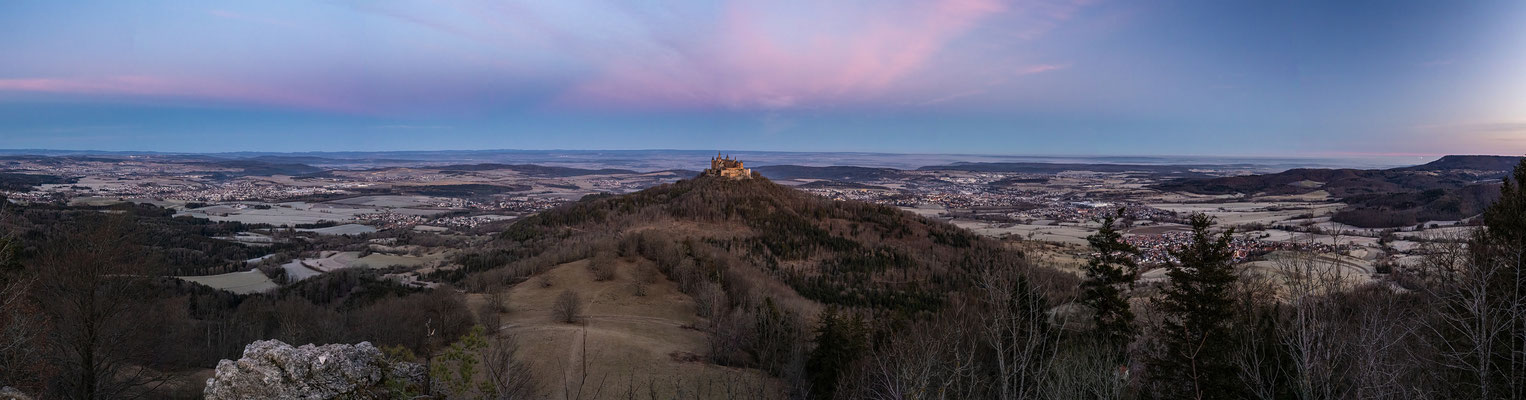 Sonnenaufgang an der Burg Hohenzollern