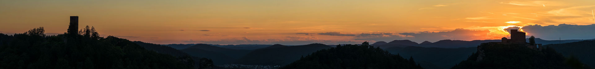 Sonnenuntergang am Slevogtfels