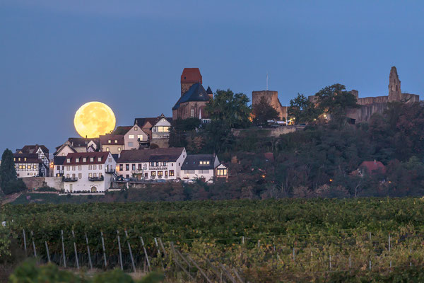 Vollmonduntergang bei Neuleiningen