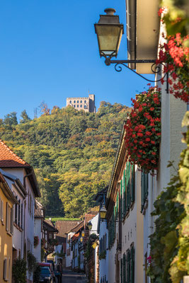 Blick aufs Hambacher Schloss von der Schlossstraße aus