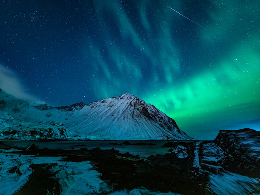 Polarlichter an Storsandnessstranden