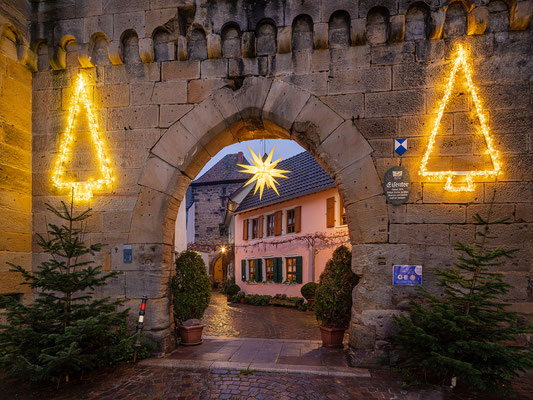 Weihnachtlich geschmücktes Freinsheim