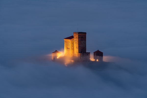 Abendliche Inversionswetterlage am Rehbergturm