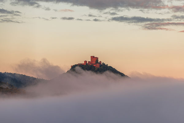 Burg Trifels im ersten Tageslicht
