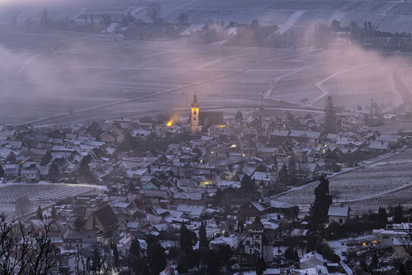 Blick aufs winterliche Weyher