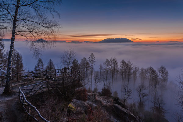Wintermorgen am Kirschfelsen, 50 x 75 cm, Forex, Hängung: Aluminiumschiene, 95 €