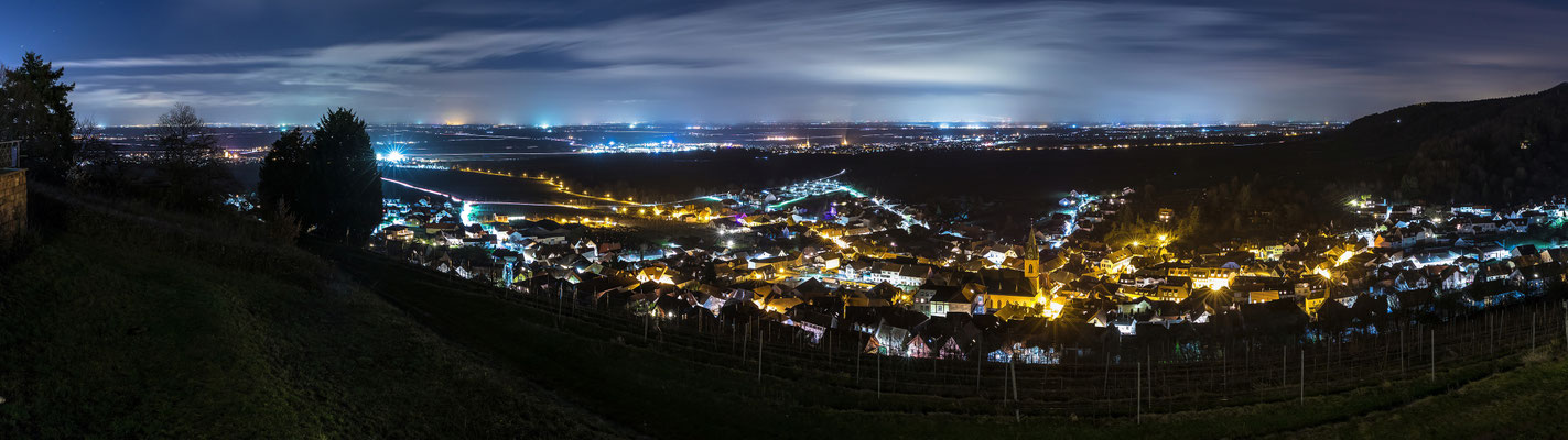 Blick über die Rheinebene vom Wingertsberg