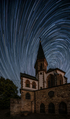 Startrails (Sternspuren) an der Annakapelle