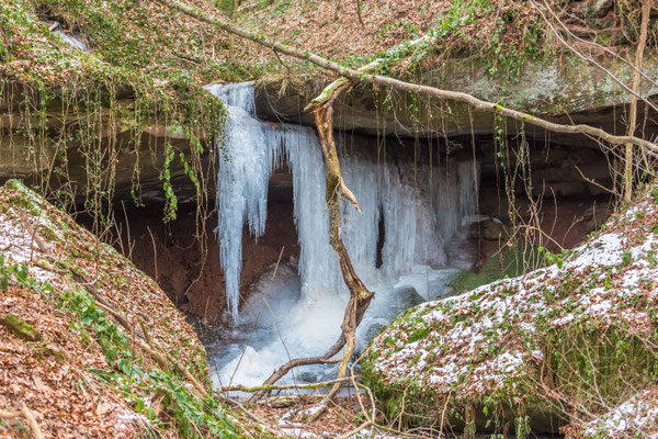 Eiswasserfall in der Hexenklamm