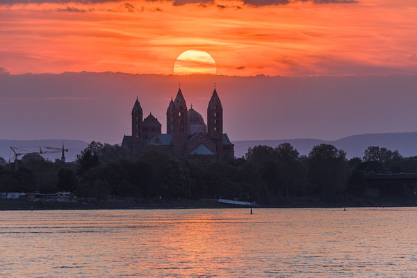 Sonnenuntergang bei Speyer