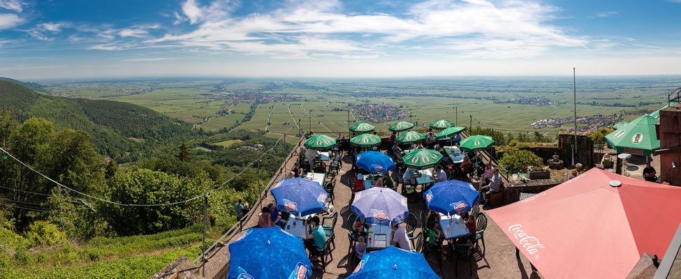 Ausssicht von der Rietburg in die Rheinebene