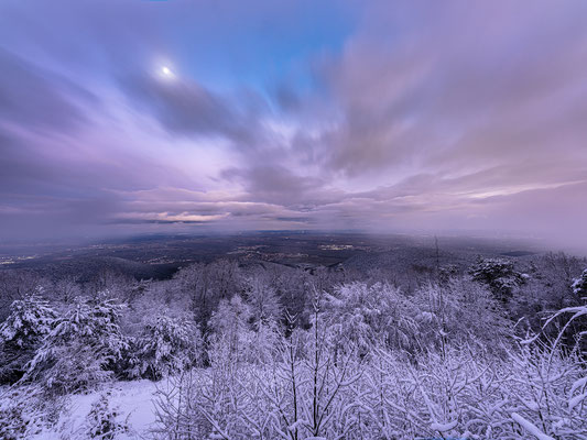 Winterliche Mondnacht auf der Kalmit