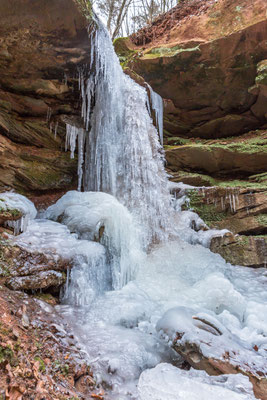 Eiswasserfall in der Hexenklamm