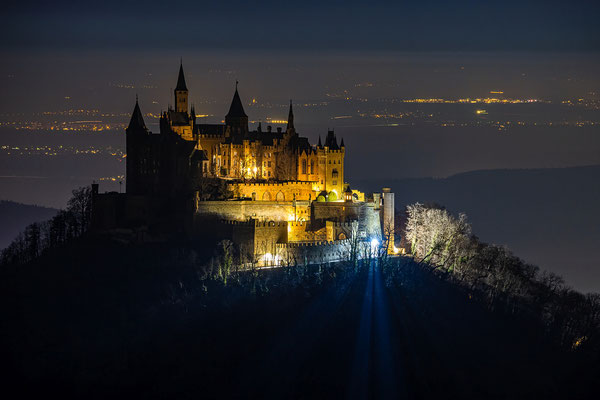 Nachts an der Burg Hohenzollern
