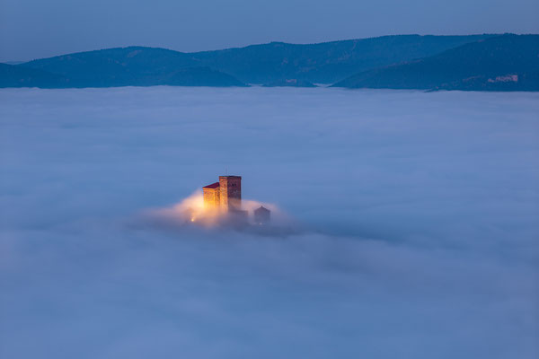 Abendliche Inversionswetterlage am Rehbergturm