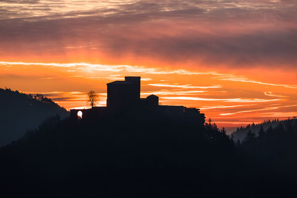 Morgendämmerung am Trifels