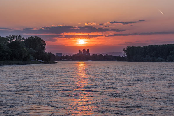 Sonnenuntergang bei Speyer