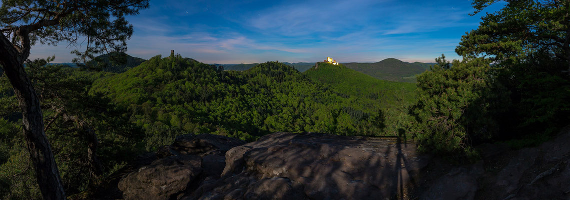Burg Trifels im Mondschein
