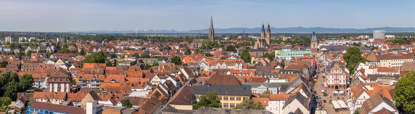 Blick über Speyer vom Turm des Domes