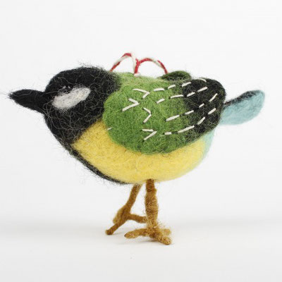 Vilten vogel Koolmees