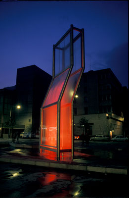 FOUNTAIN / glass / 800 x 250 cm / the tube station Narodni, Prague / 1986