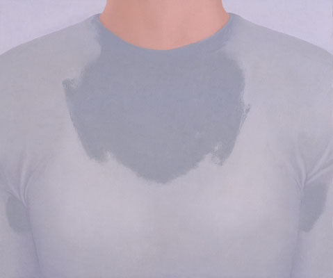 Sweat / oil on canvas / 38.0×45.5cm / 2006　「汗」キャンバスに油彩