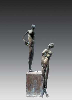 Colloquium / bronze / 57.5×21.5×16.5cm / 1971-72　対話 / ブロンズ