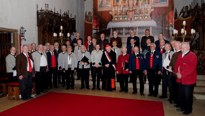 04. Mai 2019: Feierliches Marienlob mit Erzbischof Dr. Alois Kothgasser - SE Erzbischof Dr. Alois Kothgasser als Ehrenmitglied im Kreise der MännerChöreVereinigung Innsbruck und Umgebung