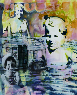 Urlaubserinnerungen   130 cm x 80 cm   Eitempera, Öl auf Leinwand