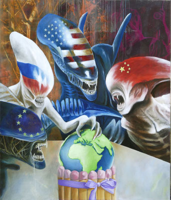 O.T.    120 cm x 120 cm, Öl auf Leinwand