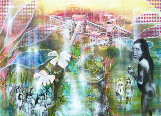 O.T.   100 cm x 140 cm   Eitempera, Acryl, Öl auf Leinwand  SOLD