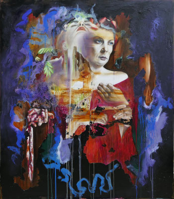 O.T. 140 cm x 120 cm, Acryl, Öl auf Leinwand